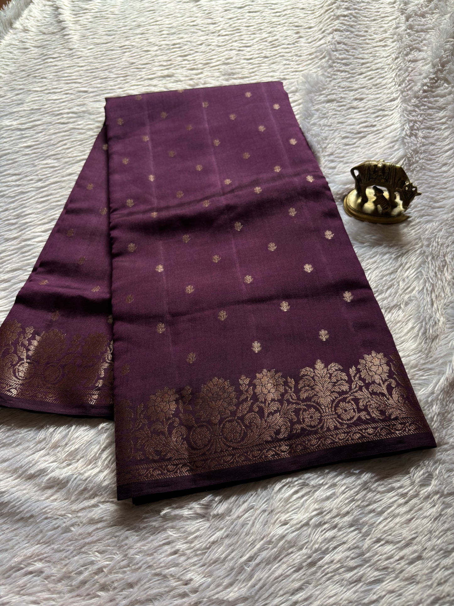 Banarasi Chiniya : Solid Dark wine