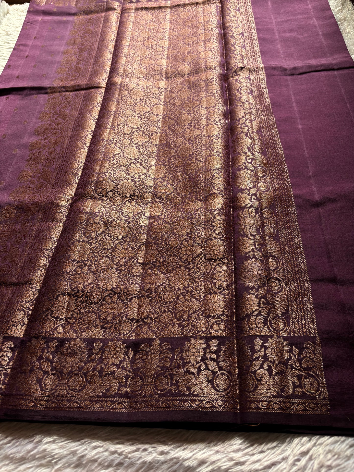 Banarasi Chiniya : Solid Dark wine