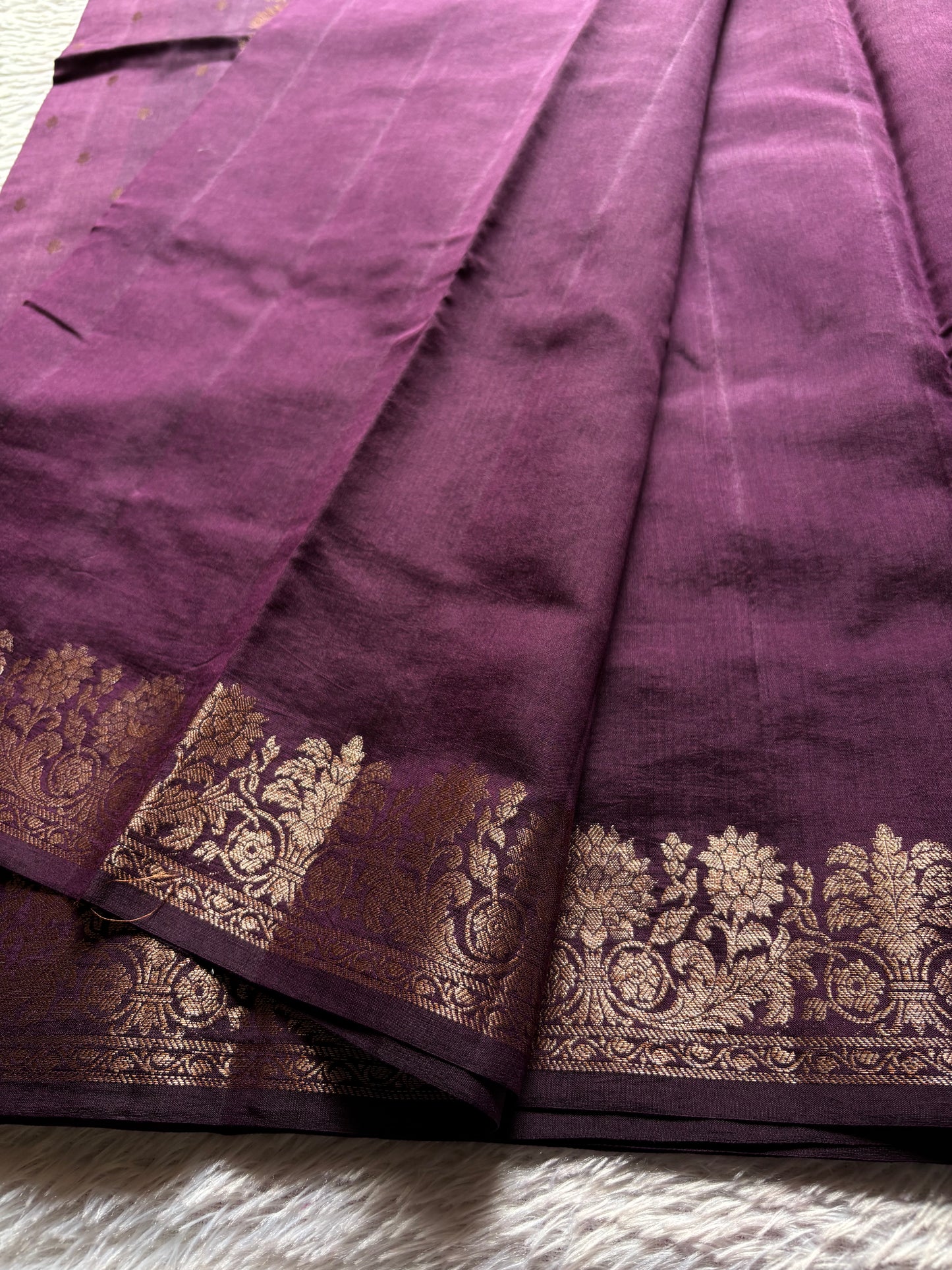 Banarasi Chiniya : Solid Dark wine