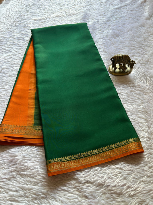 Jyothi (2D) : Bottle green-orange