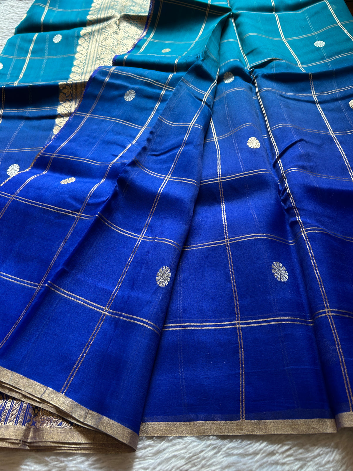 Chandini (2D) : Teal blue-royal blue