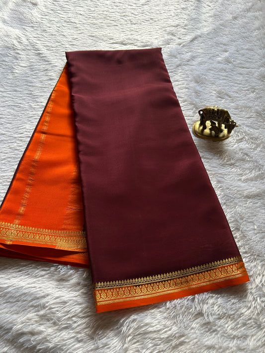 Jyothi (2D) : Chocolate brown-orange