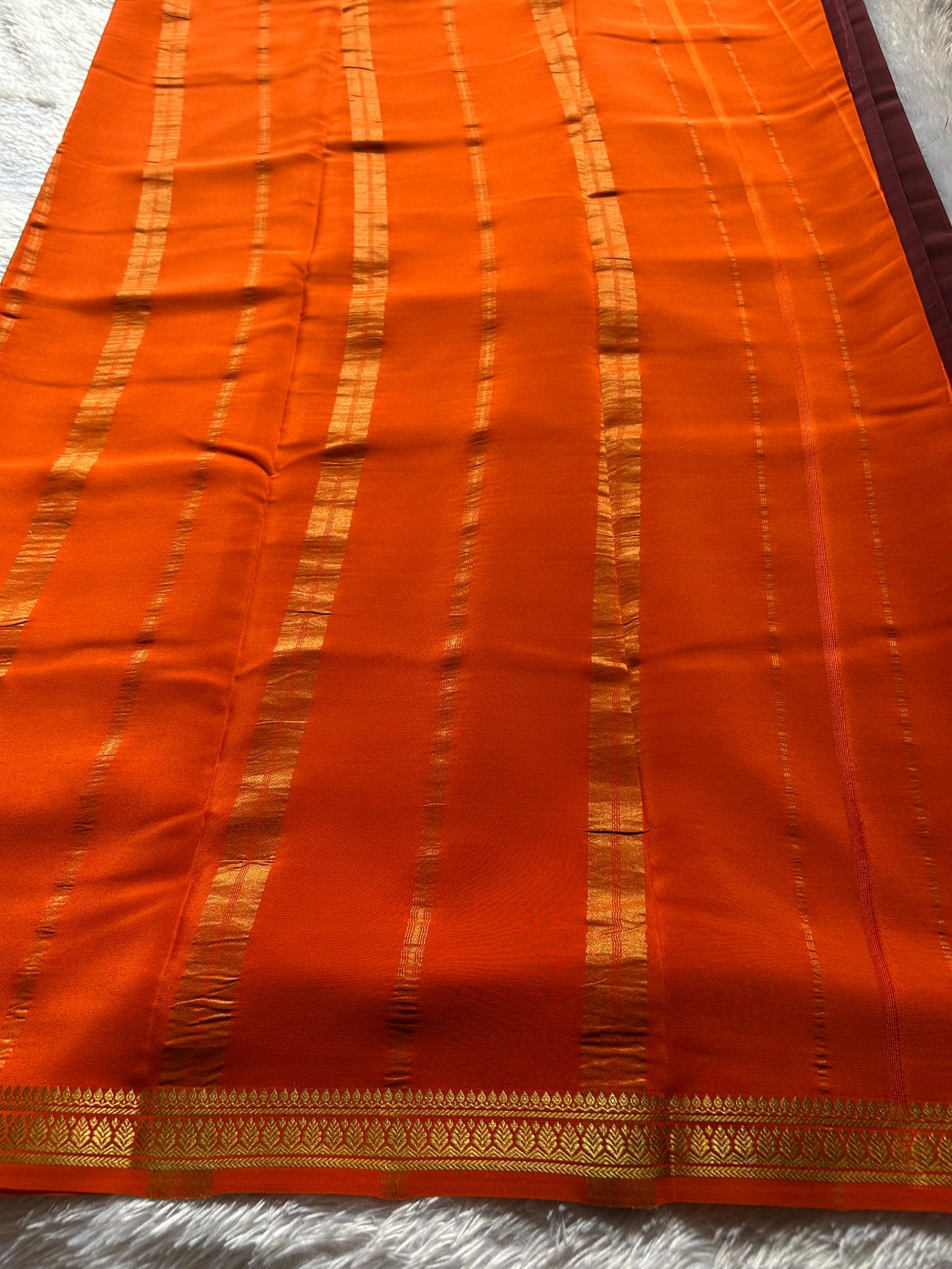 Jyothi (2D) : Chocolate brown-orange