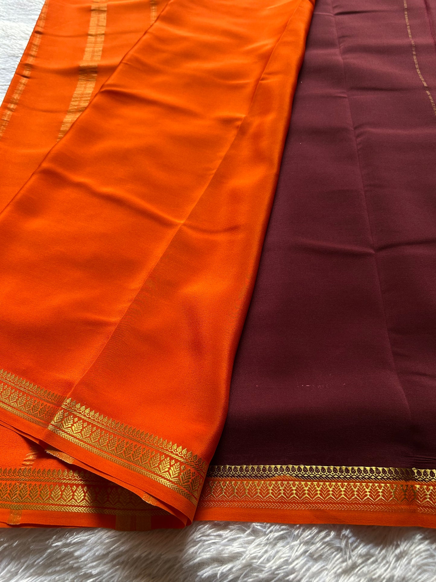 Jyothi (2D) : Chocolate brown-orange