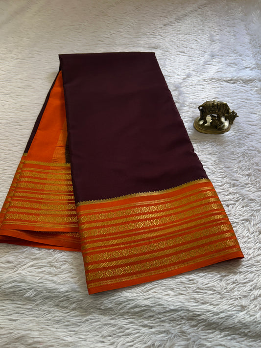 Parimala (2D) : Chocolate brown-orange