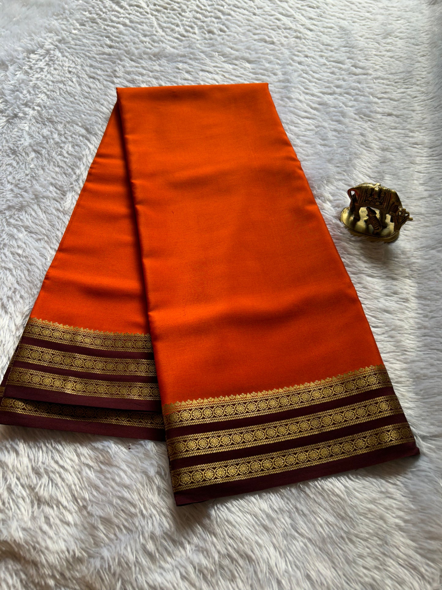 Shalini (2D) : Orange-chocolate brown