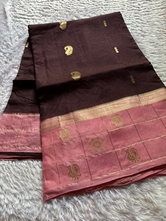 SS128 (2D) : Chocolate brown-blush pink