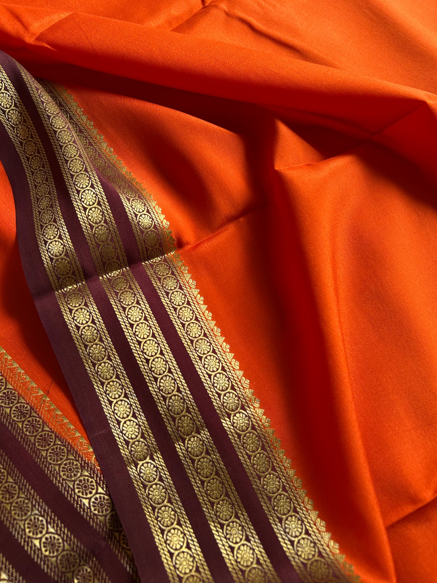 Shalini (2D) : Orange-chocolate brown