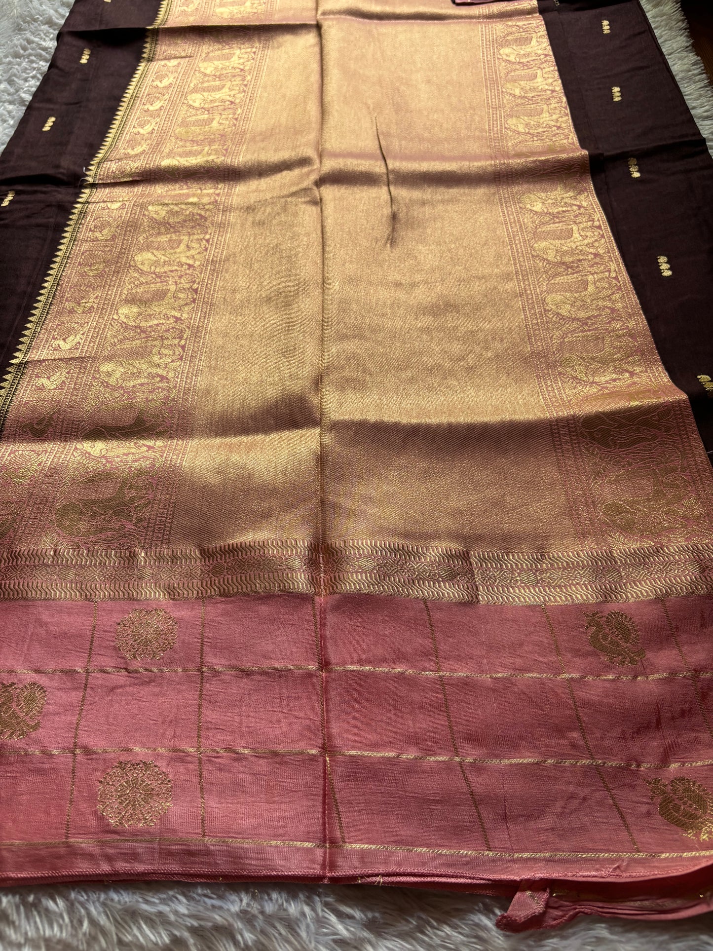 SS128 (2D) : Chocolate brown-blush pink