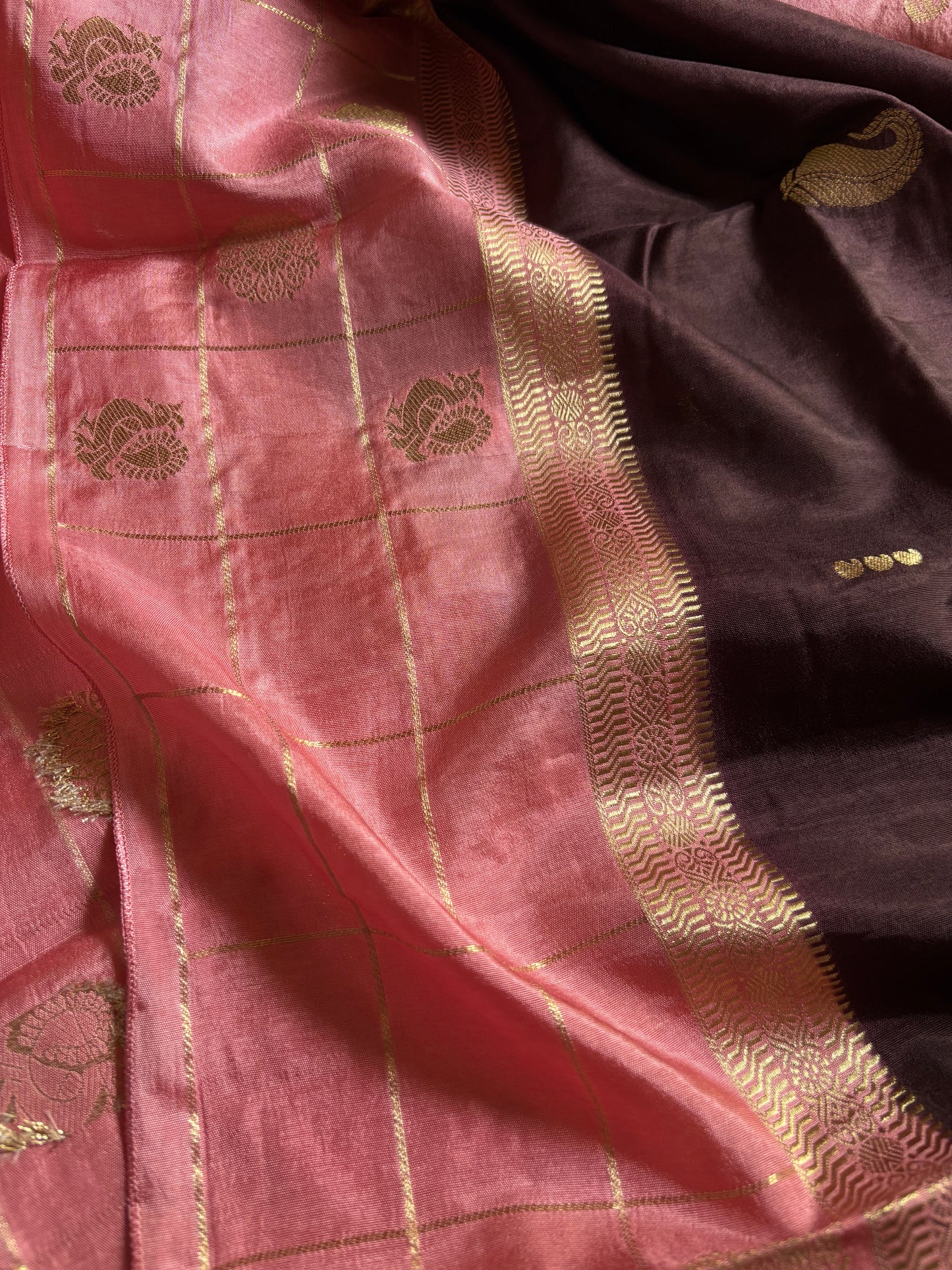 SS128 (2D) : Chocolate brown-blush pink