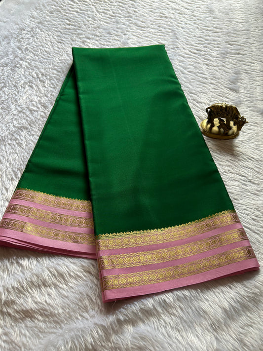 Shalini (2D) : Dark green-baby pink