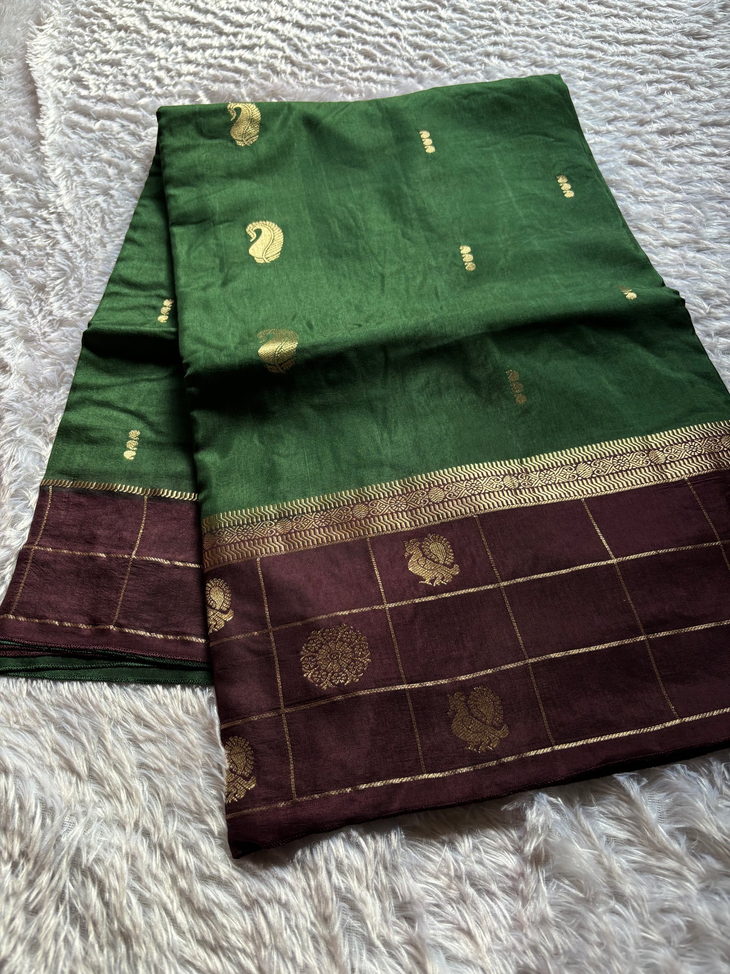 SS128 (2D) : Bottle green-chocolate brown