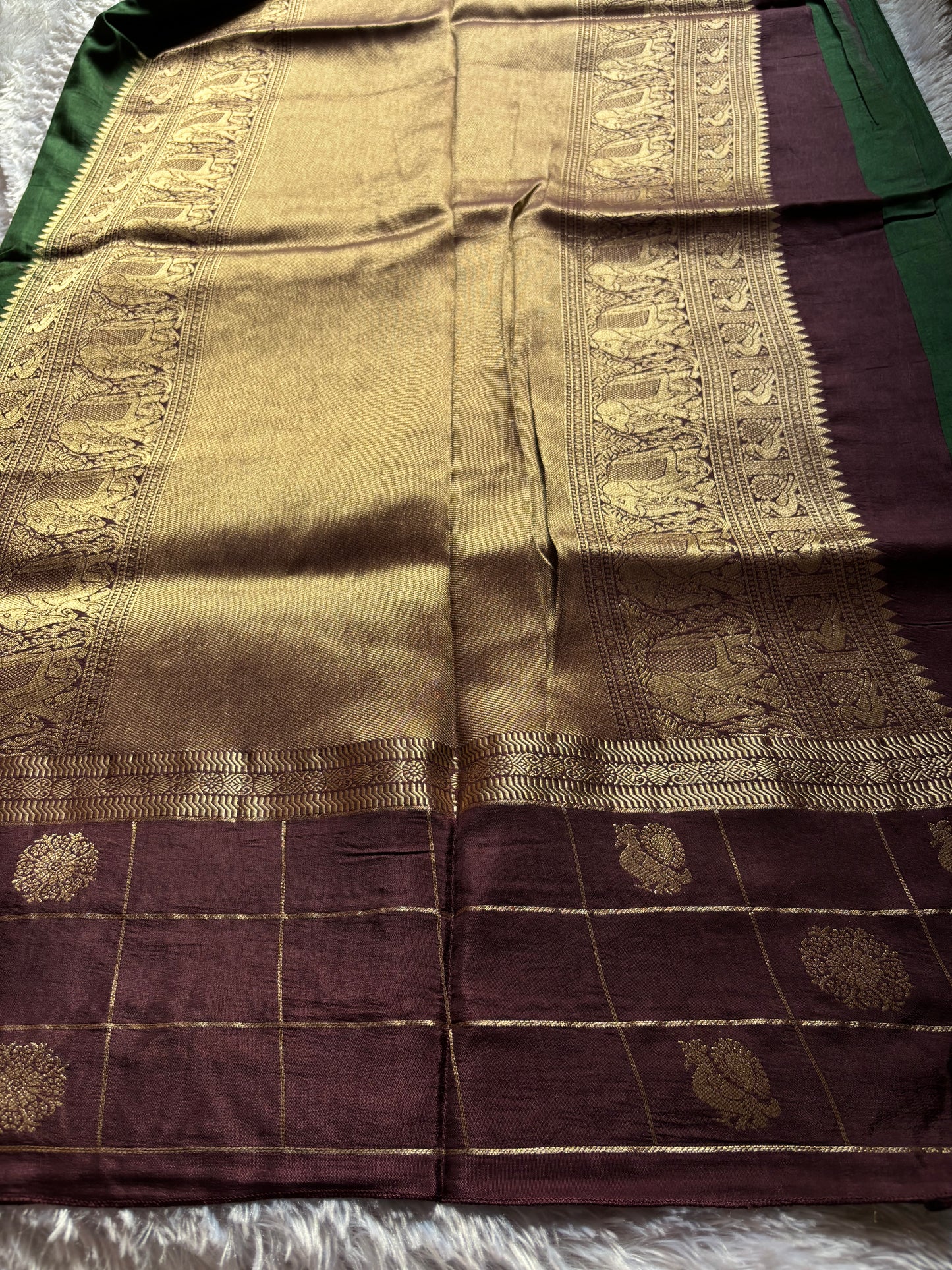SS128 (2D) : Bottle green-chocolate brown