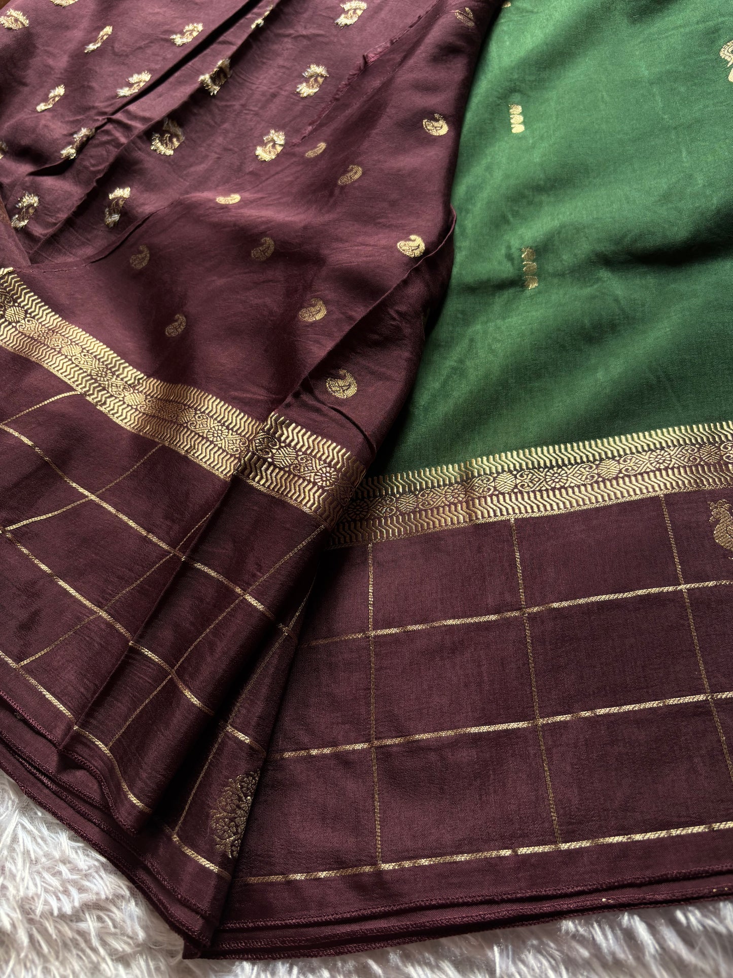 SS128 (2D) : Bottle green-chocolate brown
