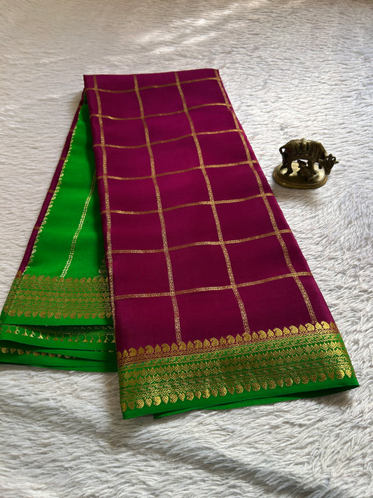 Vasanthi (2D) : Deep magenta-leaf green