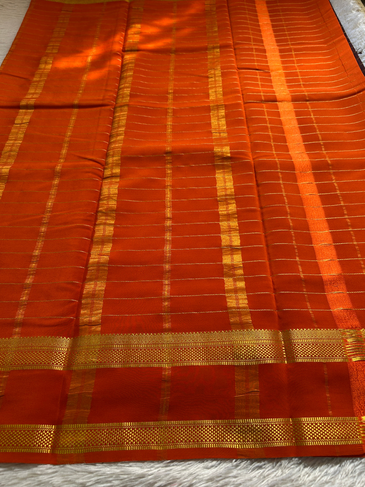 Kaveri (2D) : Chocolate brown-orange