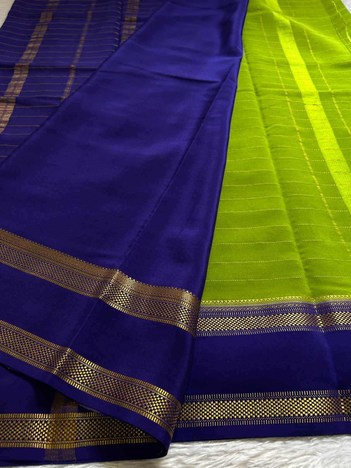 Kaveri (2D) : Mehendi green-dark blue