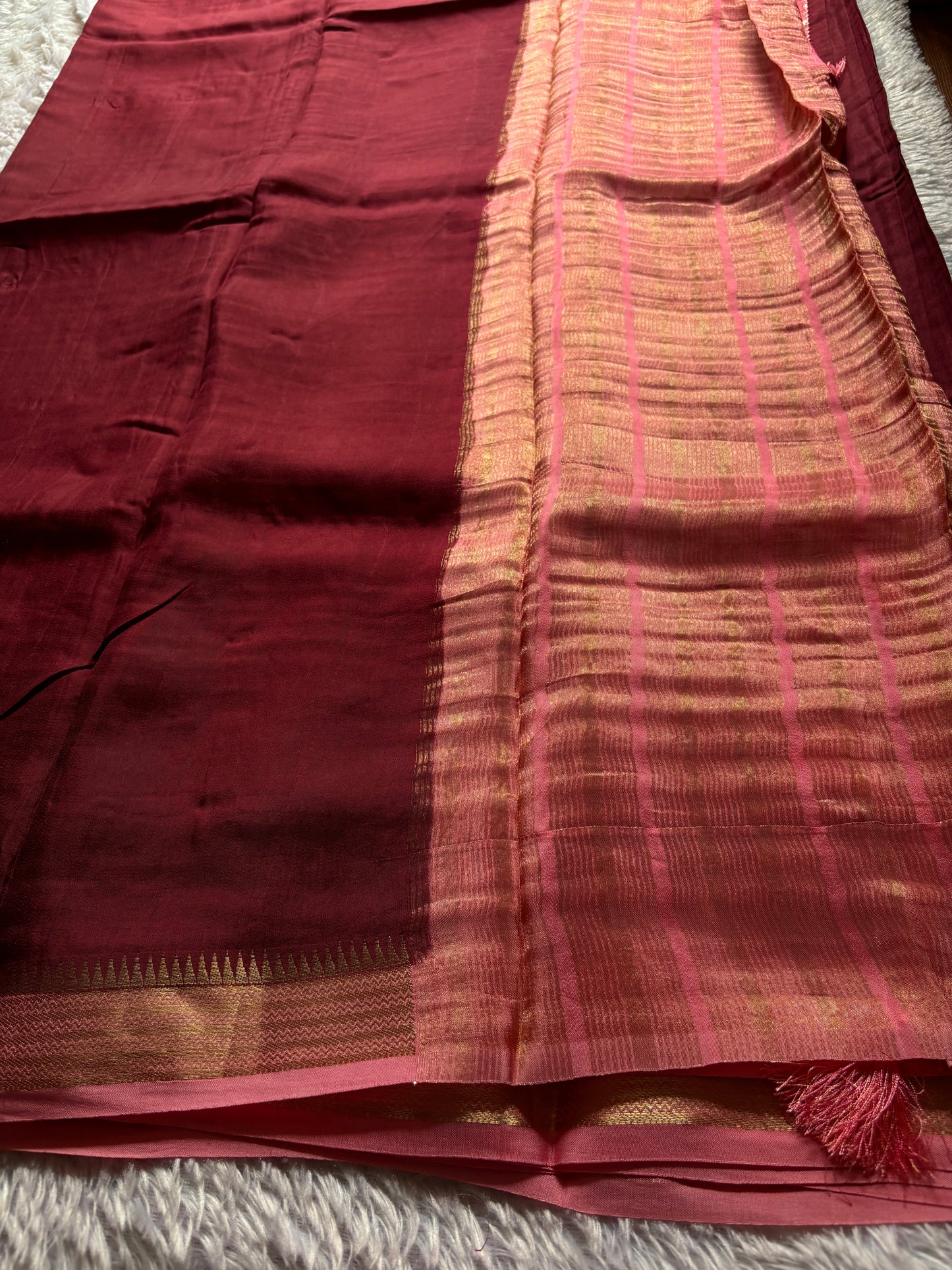 SS135 (2D) : Maroon-blush pink