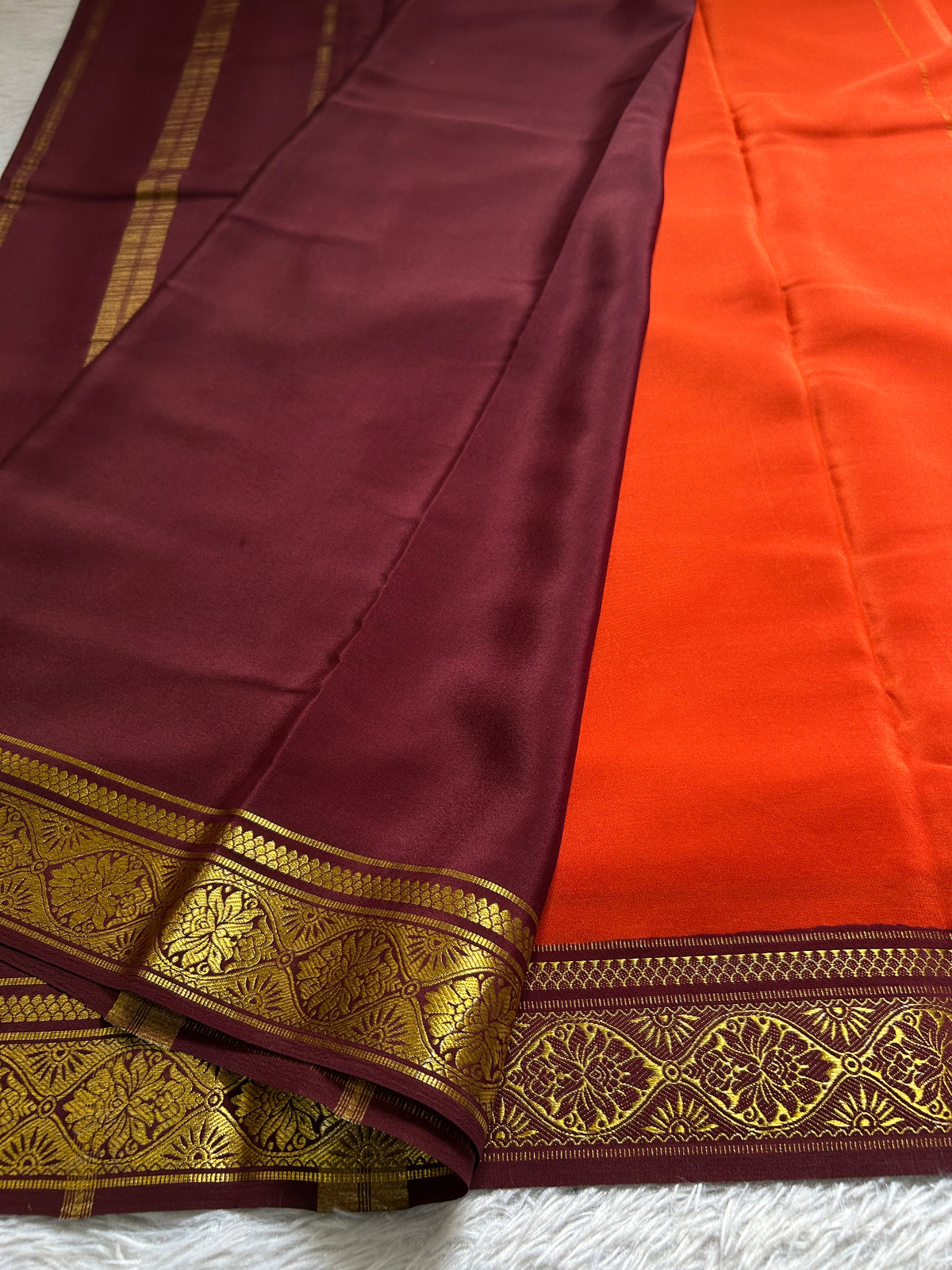 Sukanya (2D) : Orange-chocolate brown