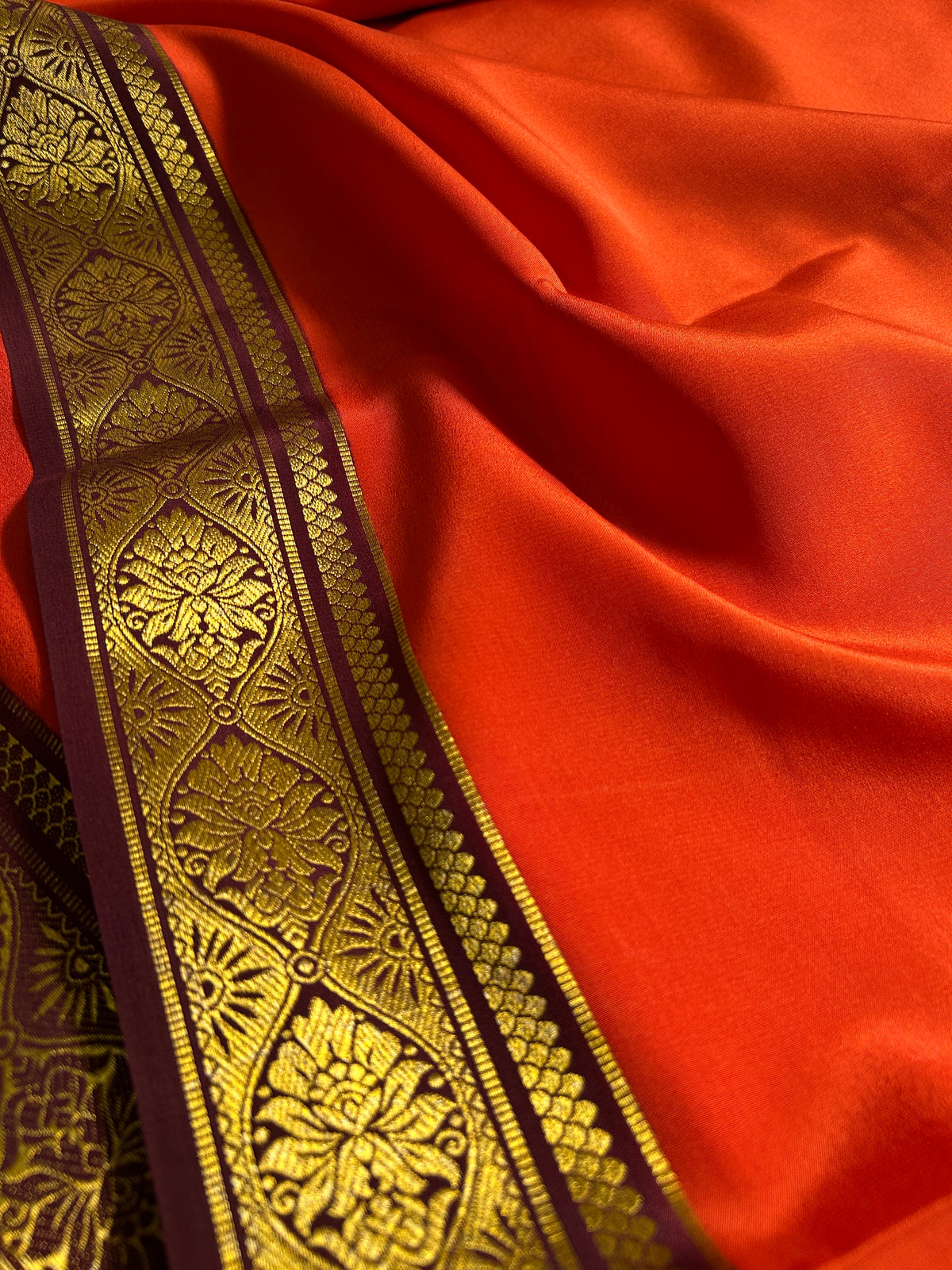 Sukanya (2D) : Orange-chocolate brown