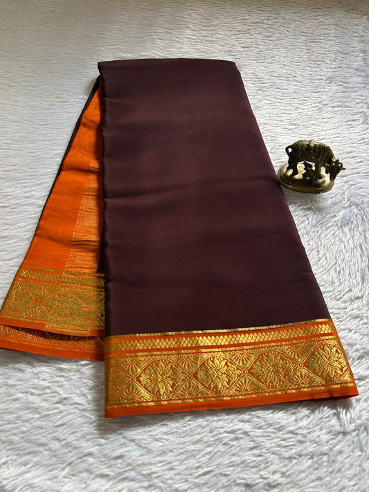 Sukanya (2D) : Chocolate brown-orange