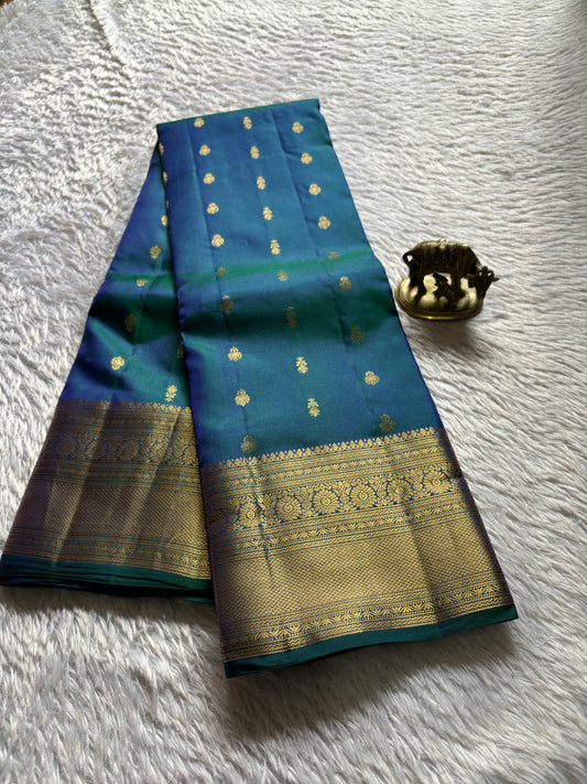 Sambrama : Solid Peacock blue