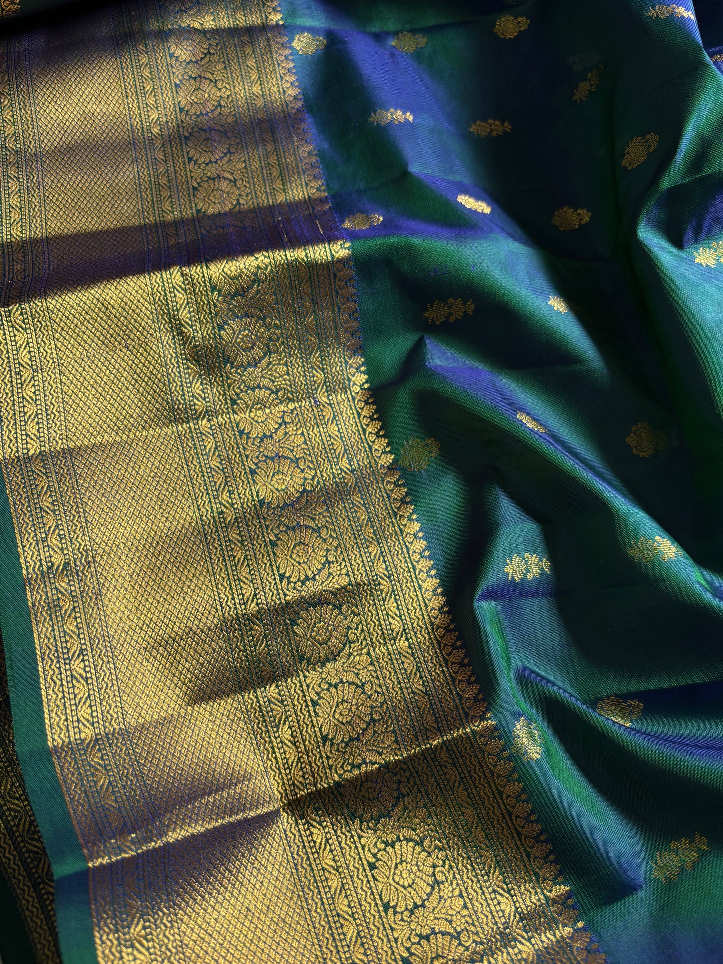 Sambrama : Solid Peacock blue