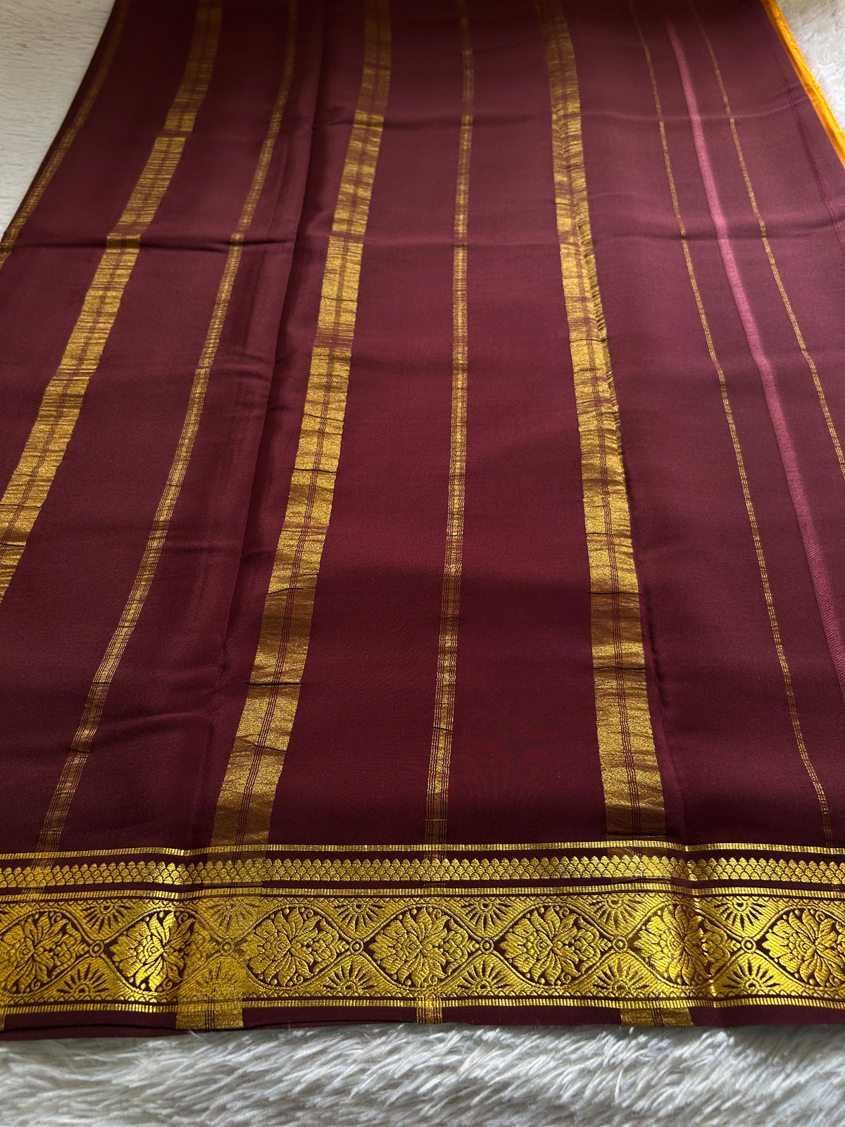 Sukanya (2D) : Golden yellow-chocolate brown
