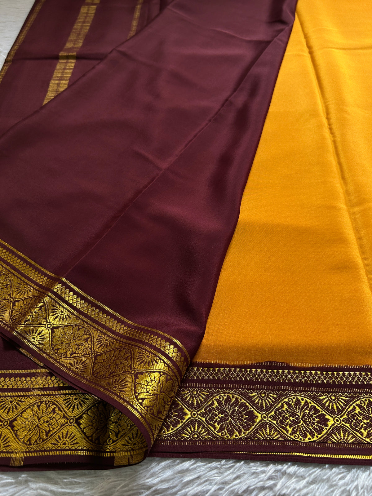 Sukanya (2D) : Golden yellow-chocolate brown