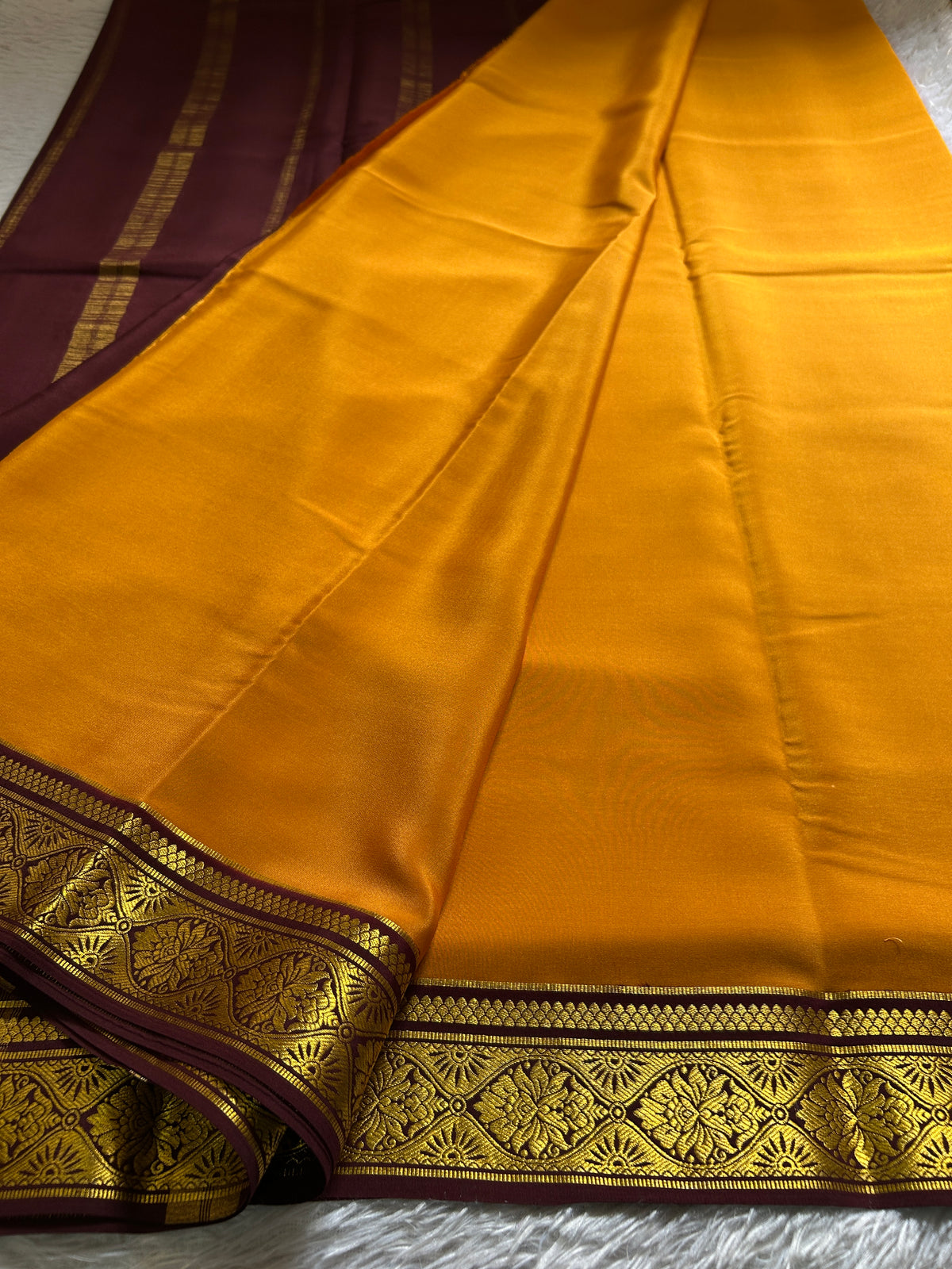 Sukanya (2D) : Golden yellow-chocolate brown