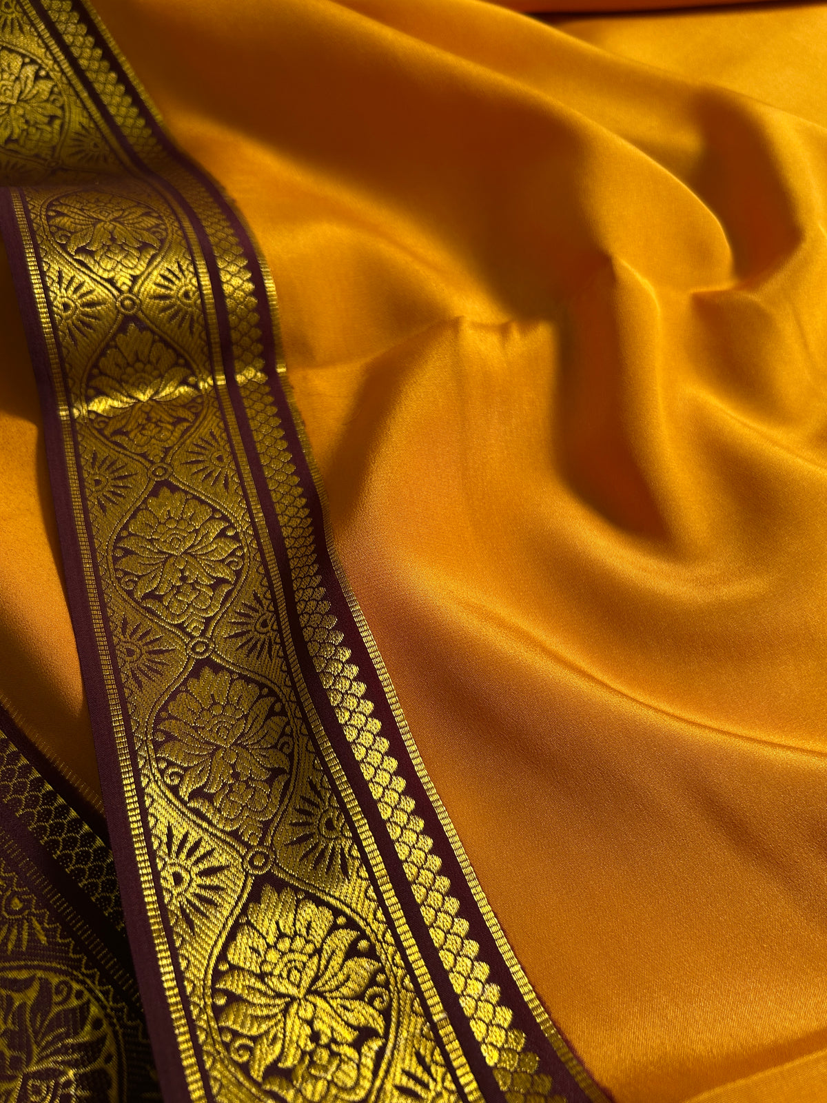 Sukanya (2D) : Golden yellow-chocolate brown