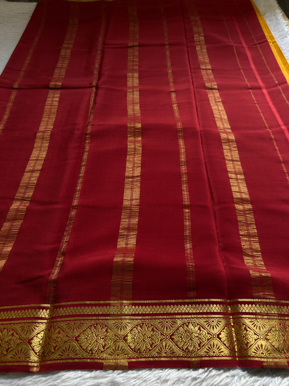 Sukanya (2D) : Golden Yellow-maroon