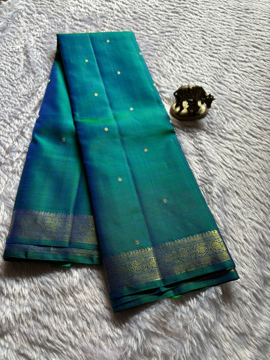 Sundari : Solid Peacock blue