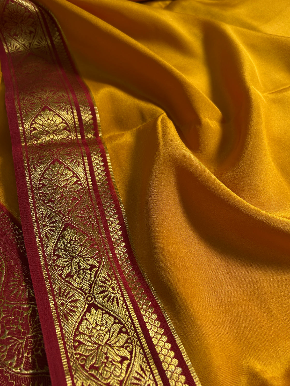 Sukanya (2D) : Golden Yellow-maroon
