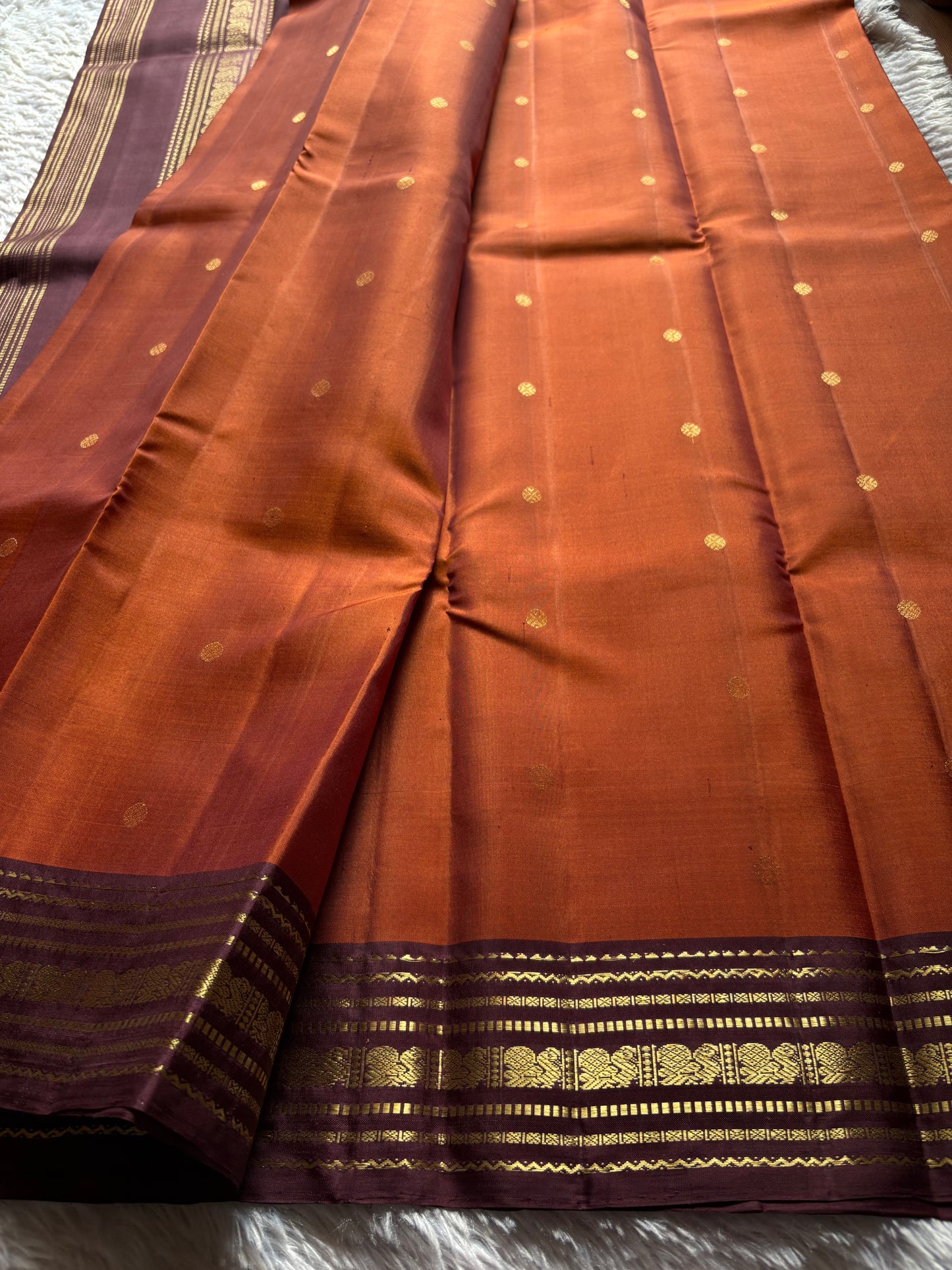 Sambrama (2D) : Rust orange-chocolate brown