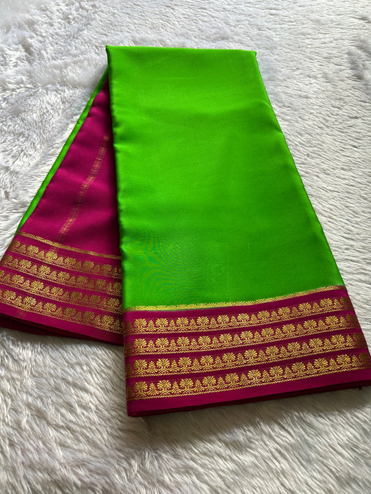 Chandana (2D) : Parrot green-pink