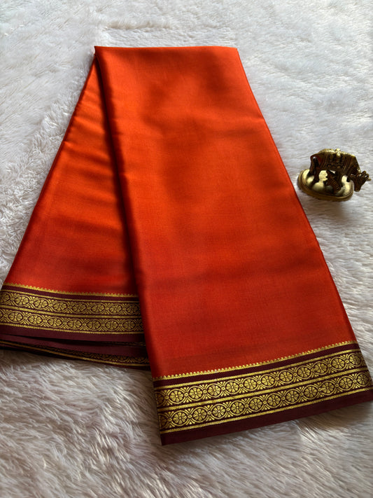 Pushpavathi (2D) : Orange-chocolate brown