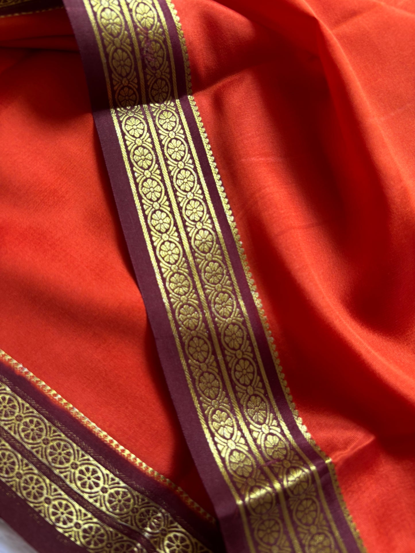 Pushpavathi (2D) : Orange-chocolate brown
