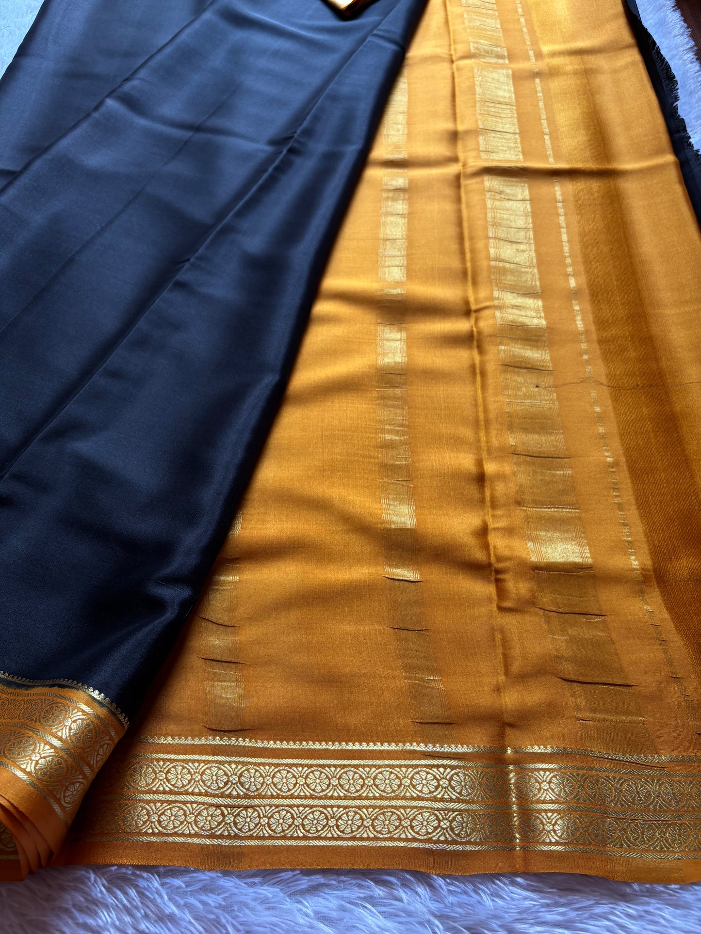 Pushpavathi (2D) : Black-golden yellow
