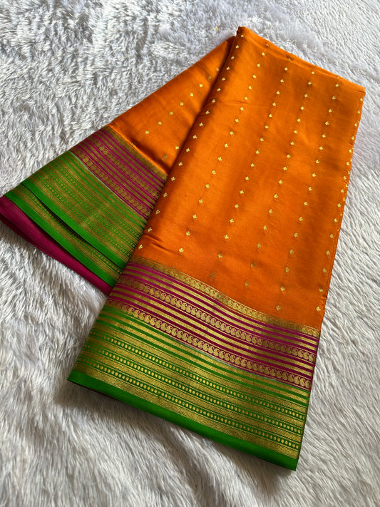 Manasa (3D) : Orange-pink-green