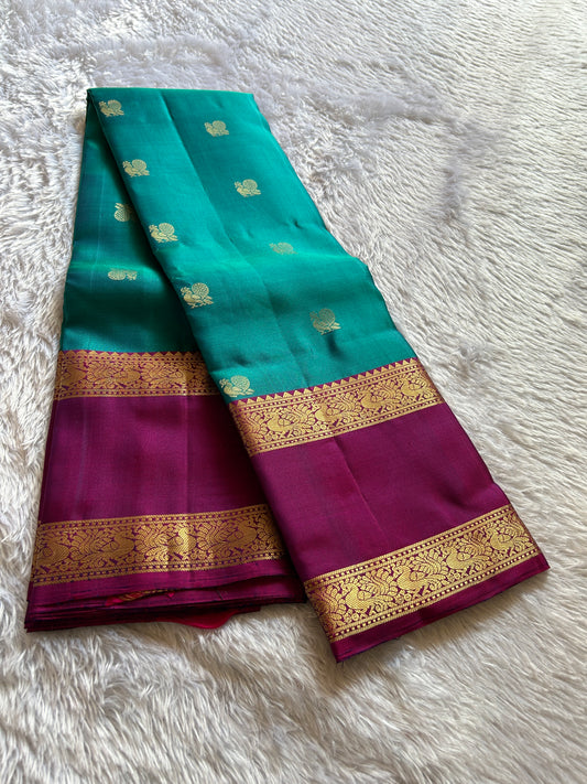 Lakshmi (2D) : Turquoise blue-plum