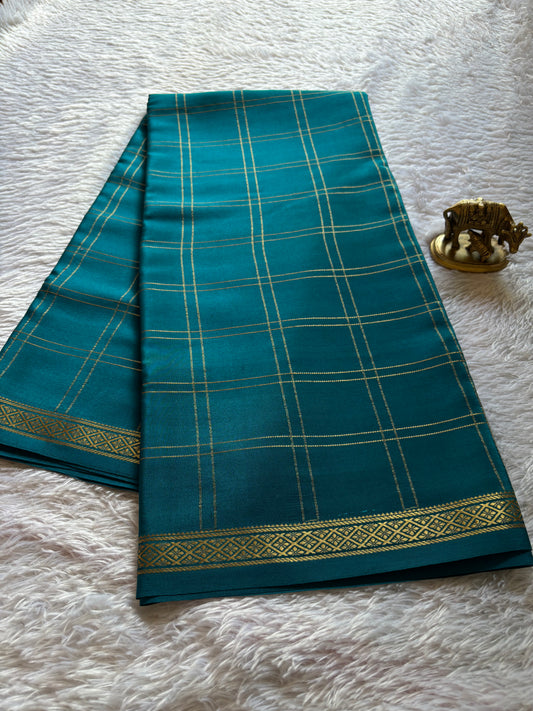 Vaibhavi : Solid Teal blue
