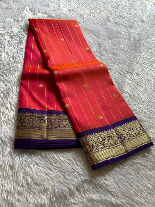 Rudra (2D) : Pinkish red-navy blue