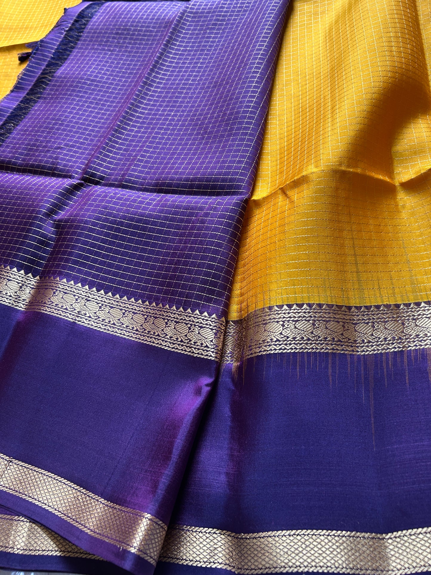 Seetha (2D) : Golden yellow-navy blue