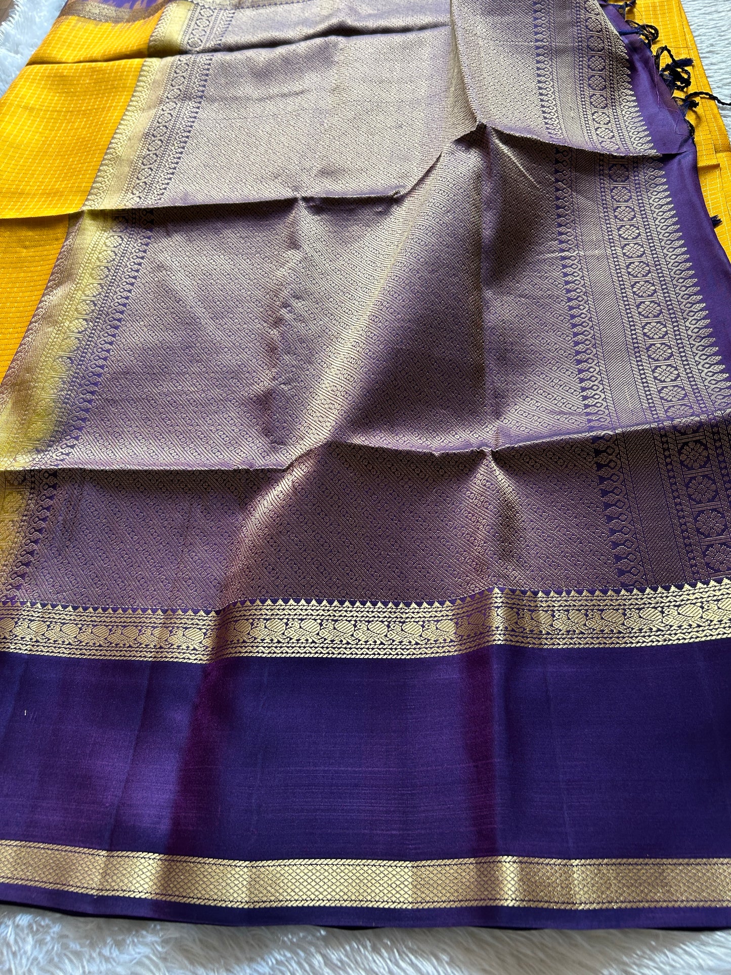 Seetha (2D) : Golden yellow-navy blue