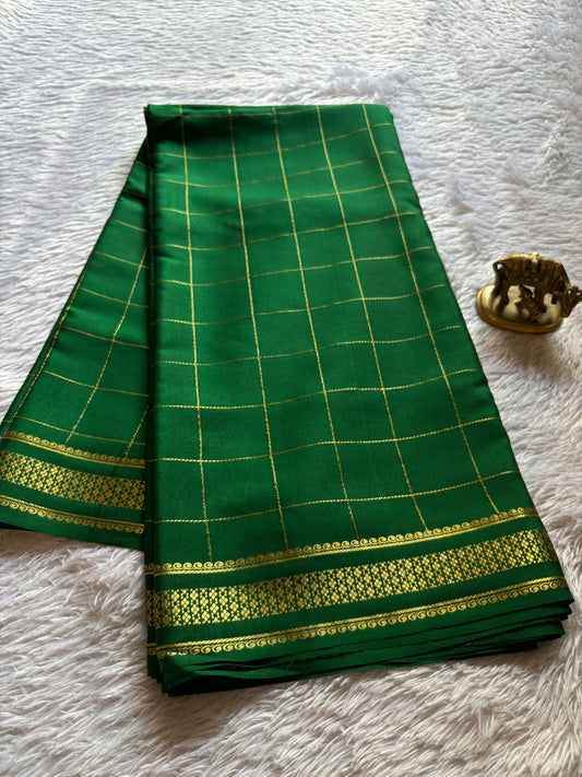 Madhavi : Solid Bottle green
