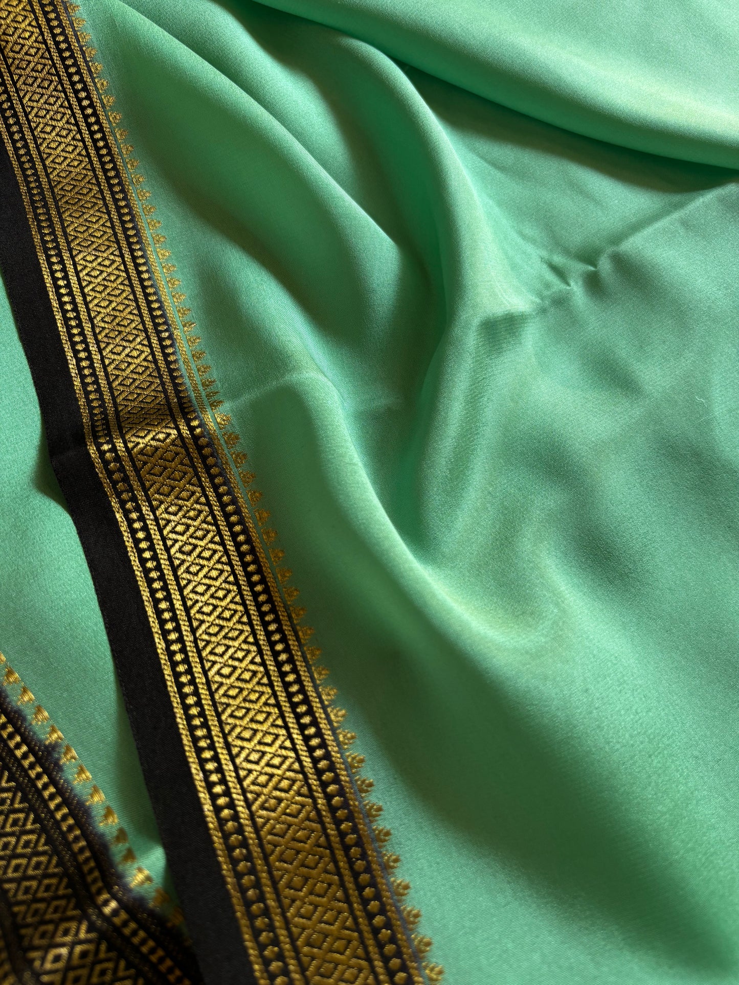 Preetha (2D) : Mint green-black