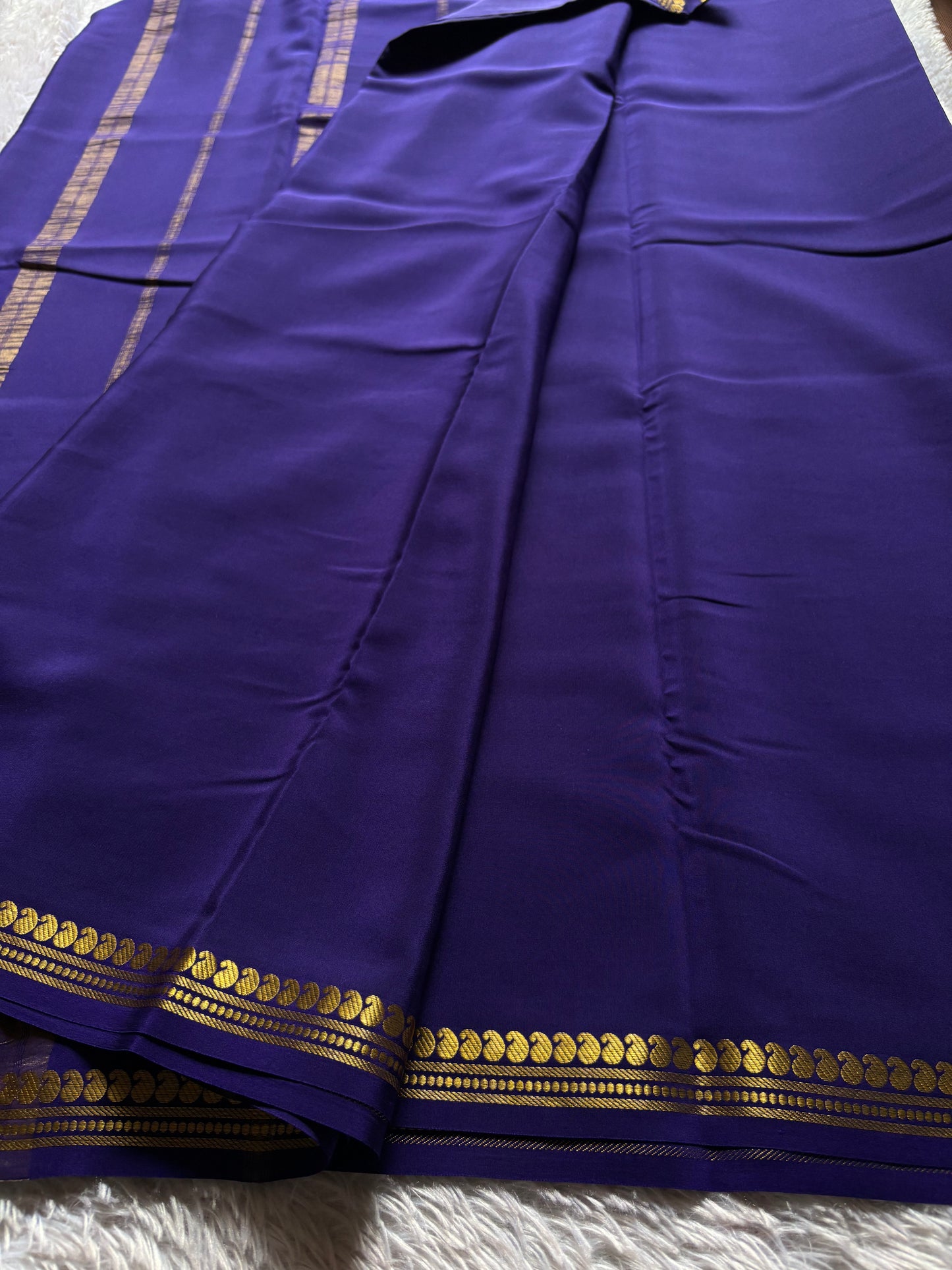 Nirmala : Solid Navy blue