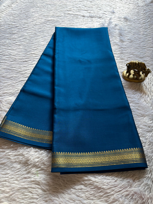 Preetha : Solid Peacock blue