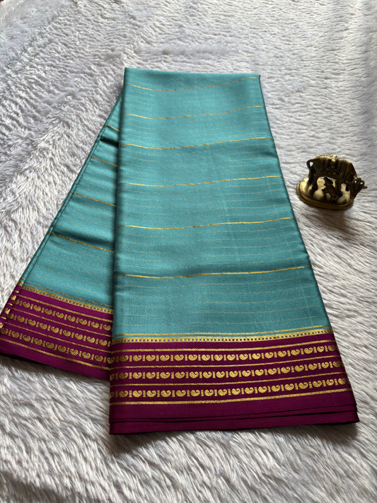 Meghana (2D) : Sky blue-wine